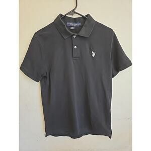 U.S. Polo Assn. Men's Polo Shirt Black sz Small 100% Cotton Luxury Feel RN#98826